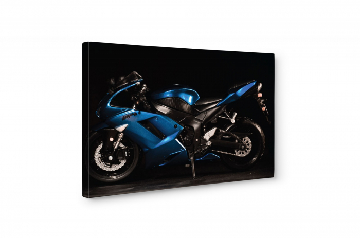 Tablou canvas : Blue Kawasaki Ninja [5]