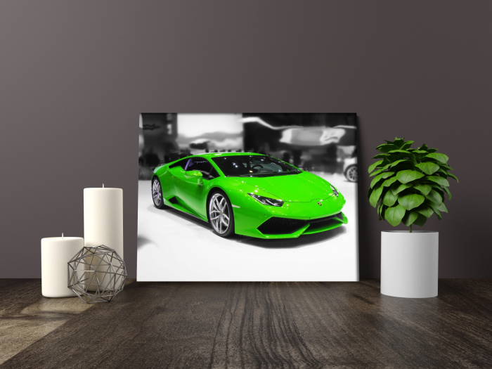 Tablou canvas : Lamborghini verde [4]