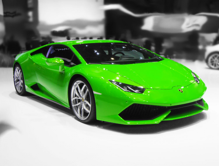 Tablou canvas : Lamborghini verde [2]