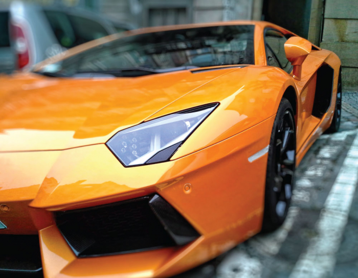 Tablou canvas : Lamborghini portocaliu [2]