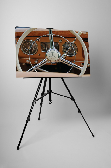 Tablou canvas : Volanul unui Mercedes clasic [4]