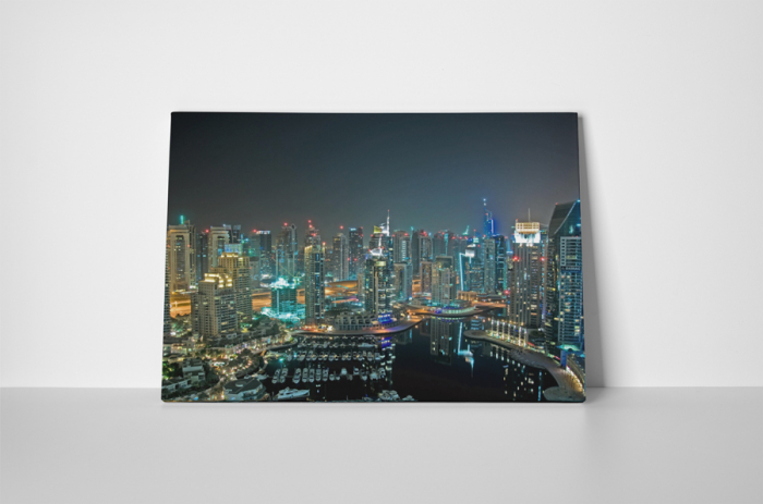 Tablou canvas : Orasul Dubai noaptea [2]