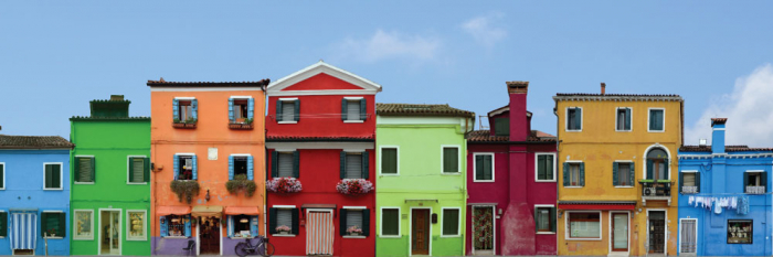 Tablou canvas panoramic - Burano [4]