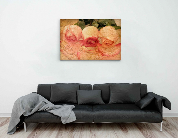 Tablou canvas : Trei trandafiri vintage [3]