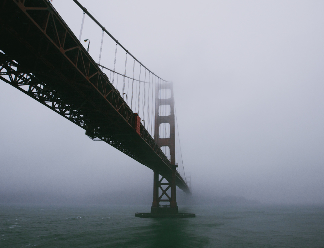 Tablou canvas : Podul Golden Gate in ceata [4]