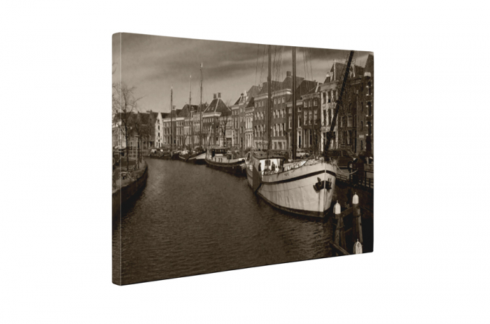 Tablou canvas : Peisaj urban alb-negru [5]