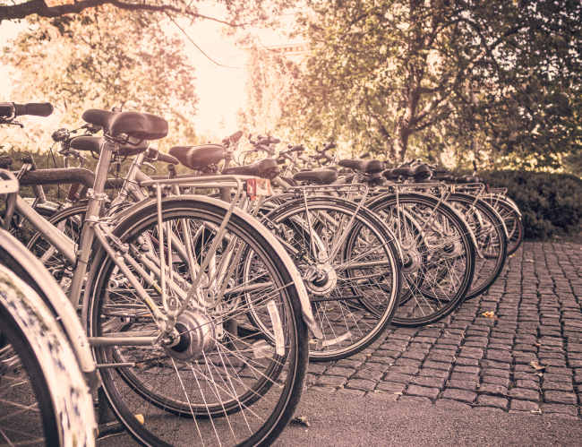 Tablou canvas : Biciclete parcate [4]