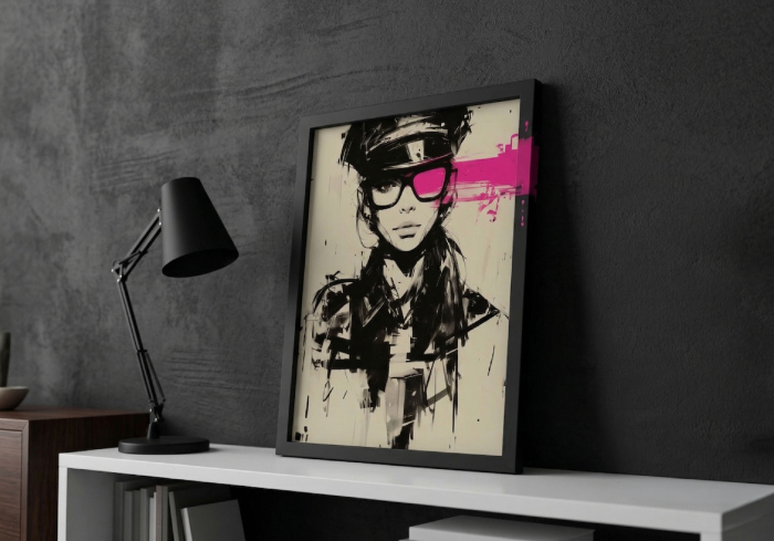 Tablou canvas - Portret Cyberpunk - 35x45cm [2]