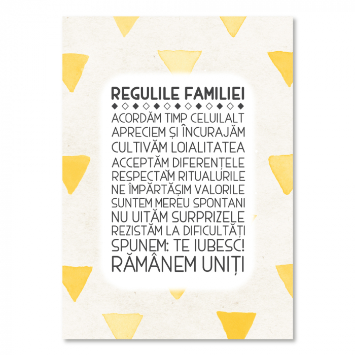 Tablou canvas - Regulile familiei 2 - 25x35cm [2]