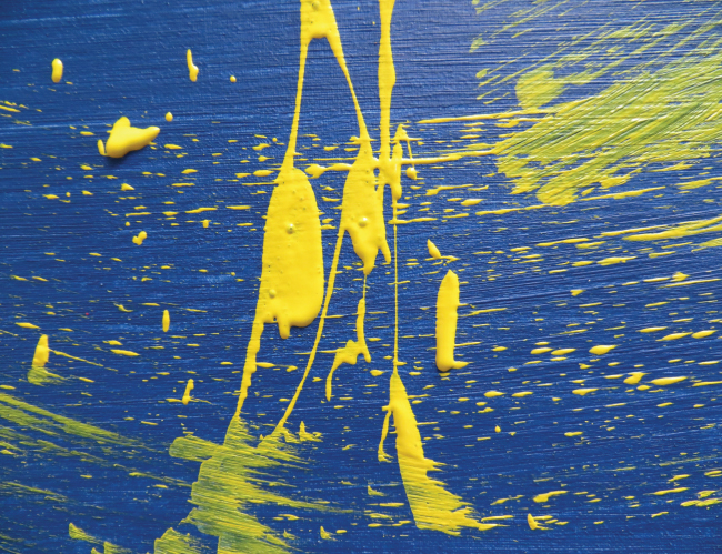 Tablou canvas : Vopsea galbena [4]
