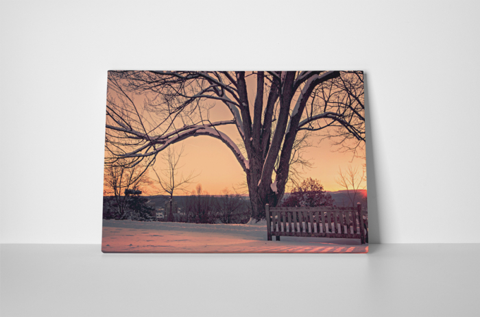 Tablou canvas : Apus de soare iarna [2]