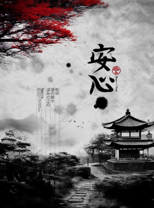 Tablou canvas - Shinto Roșu - 35x45cm [3]