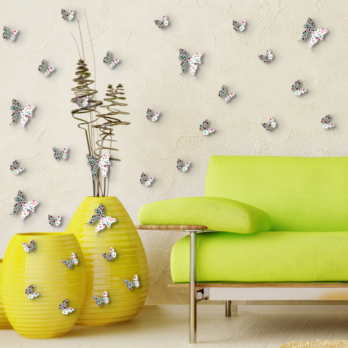 10 Fluturi 3D - Dots Butterflies [2]