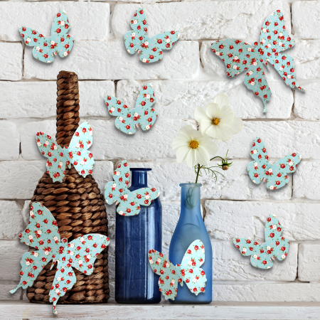 Stickere 3D - 10 Fluturi 3D - Flower Butterflies