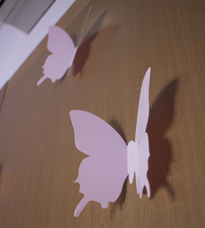 Lichidare de stoc - 12 Fluturi 3D Roz