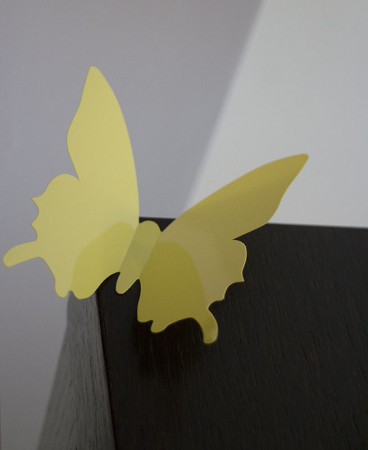 Stickere 3D - 12 Fluturi 3D Galbeni