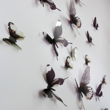 18 Fluturi 3D realisti - DARK GRAY [3]