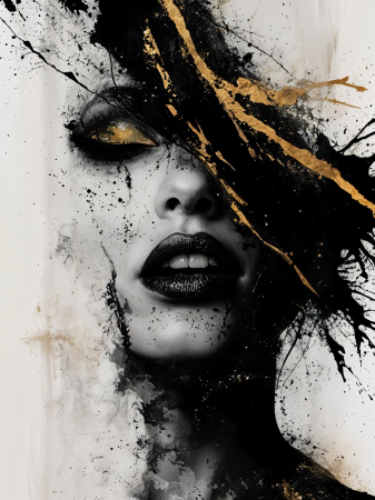 Tablou canvas - Privire de Aur - 35x45cm [3]