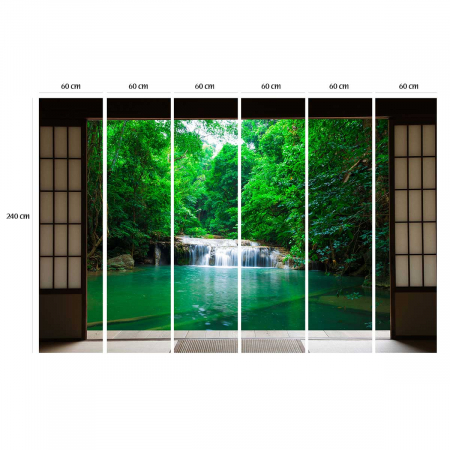 Fototapet vinyl cu efect 3D Usa Shoji - Natura inverzita - 360x240 cm [2]