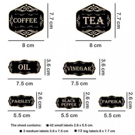 Sticker Vintage Kitchen Labels [1]