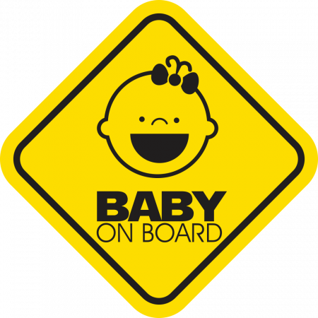 Sticker Baby on board - Fetita [1]