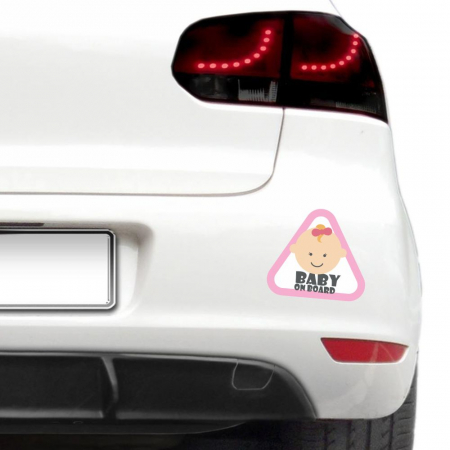 Baby on board - Sticker Baby on board - Fetita (color)