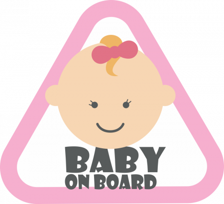 Sticker Baby on board - Fetita (color) [1]