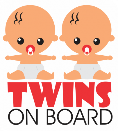 Sticker Baby on board - Twins on board - Gemeni [1]