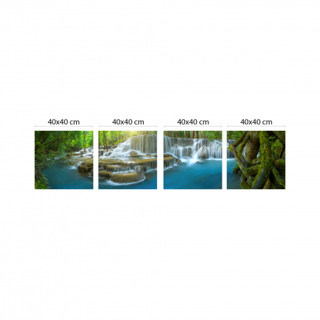 Tablou canvas 4 piese - Cascada [3]