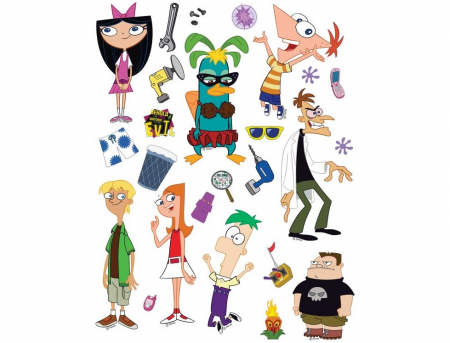Stickere - Decor perete Walt Disney - Phineas and Ferb