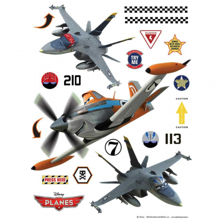 Stickere - Set stickere perete Walt Disney - Planes, 65 x 85 cm