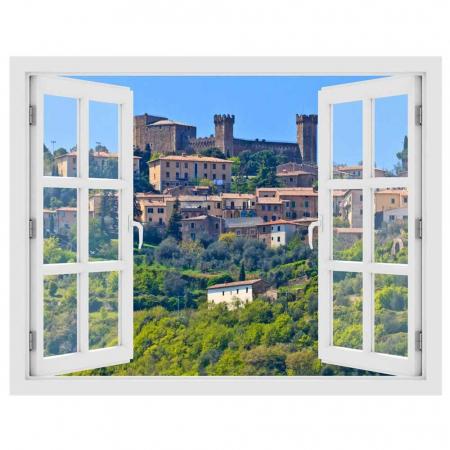 Fereastra cu efect 3D - Montalcino, Toscana - 119x93 cm [2]