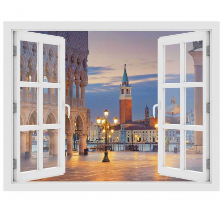 Fereastra cu efect 3D - Piata Sf. Marcu din Venetia - 119x93 cm [2]
