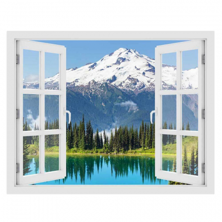 Fereastra cu efect 3D - Glacier Peak, Washington - 119x93 cm [2]