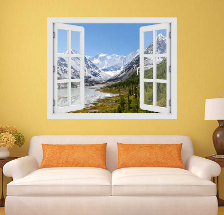 Fereastra cu efect 3D - Muntii Altai, Rusia - 119x93 cm [1]