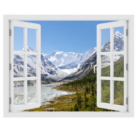 Fereastra cu efect 3D - Muntii Altai, Rusia - 119x93 cm [2]