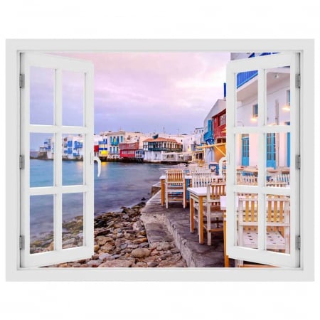 Fereastra cu efect 3D - Cicladele, Grecia - 119x93 cm [2]