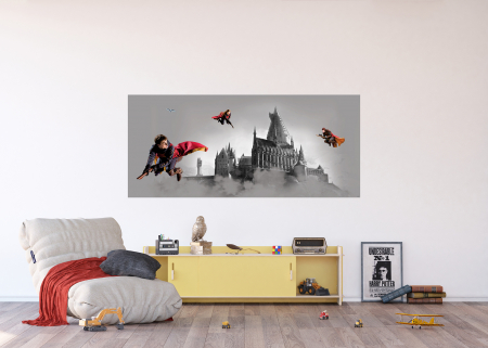 Fototapet Quidditch and Castle [0]