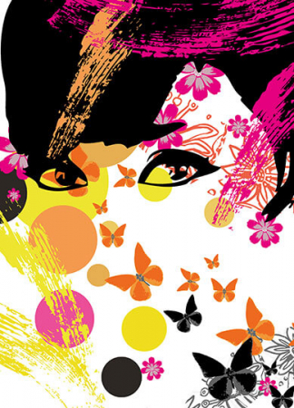 Fototapet Floral Girl [1]