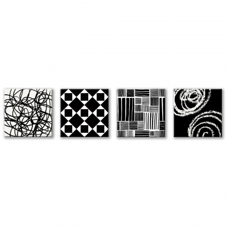 Set de 4 tablouri : Black and White [4]
