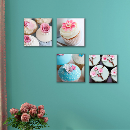 Set de 4 tablouri : Cupcakes [2]