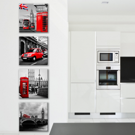 MultiCanvas - Set de 4 tablouri : London