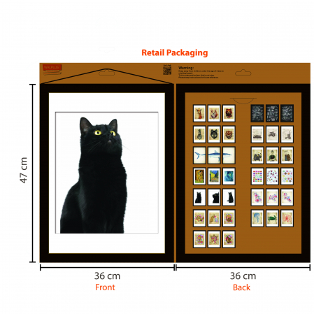 Sticker 2In1 Cute Black Cat Frame Sticker [3]