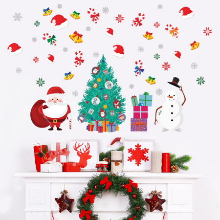 Sticker Santa Claus' Friends and Christmas Tree [0]