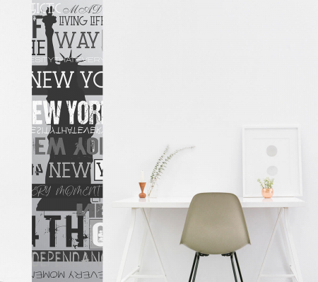 Stickere Colorate - Sticker vertical New York Vintage Banner - 60x240 cm