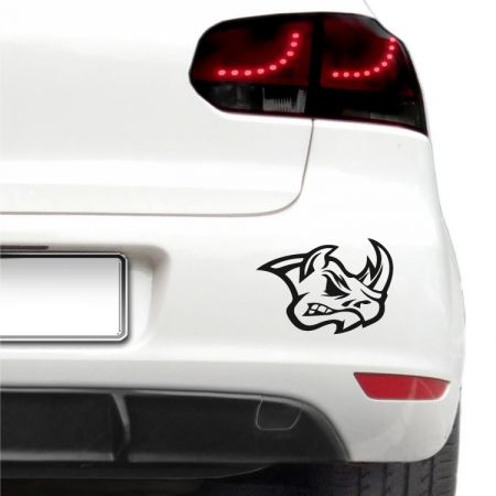 Animale - Sticker auto - Cap de rinocer
