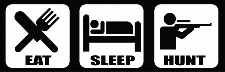 Sticker auto - Eat, sleep, hunt [1]