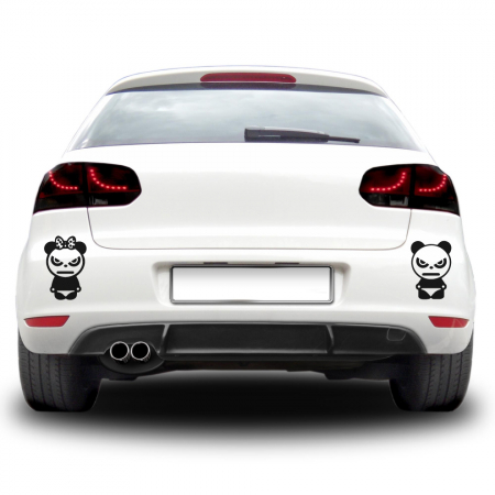 Pachete - Sticker auto - Cuplu panda