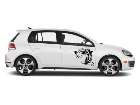 Stickere - Sticker auto - Flower wave
