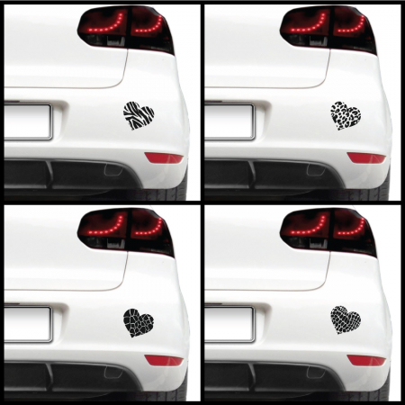 Pachete - Sticker auto - Inimioare (pachet)